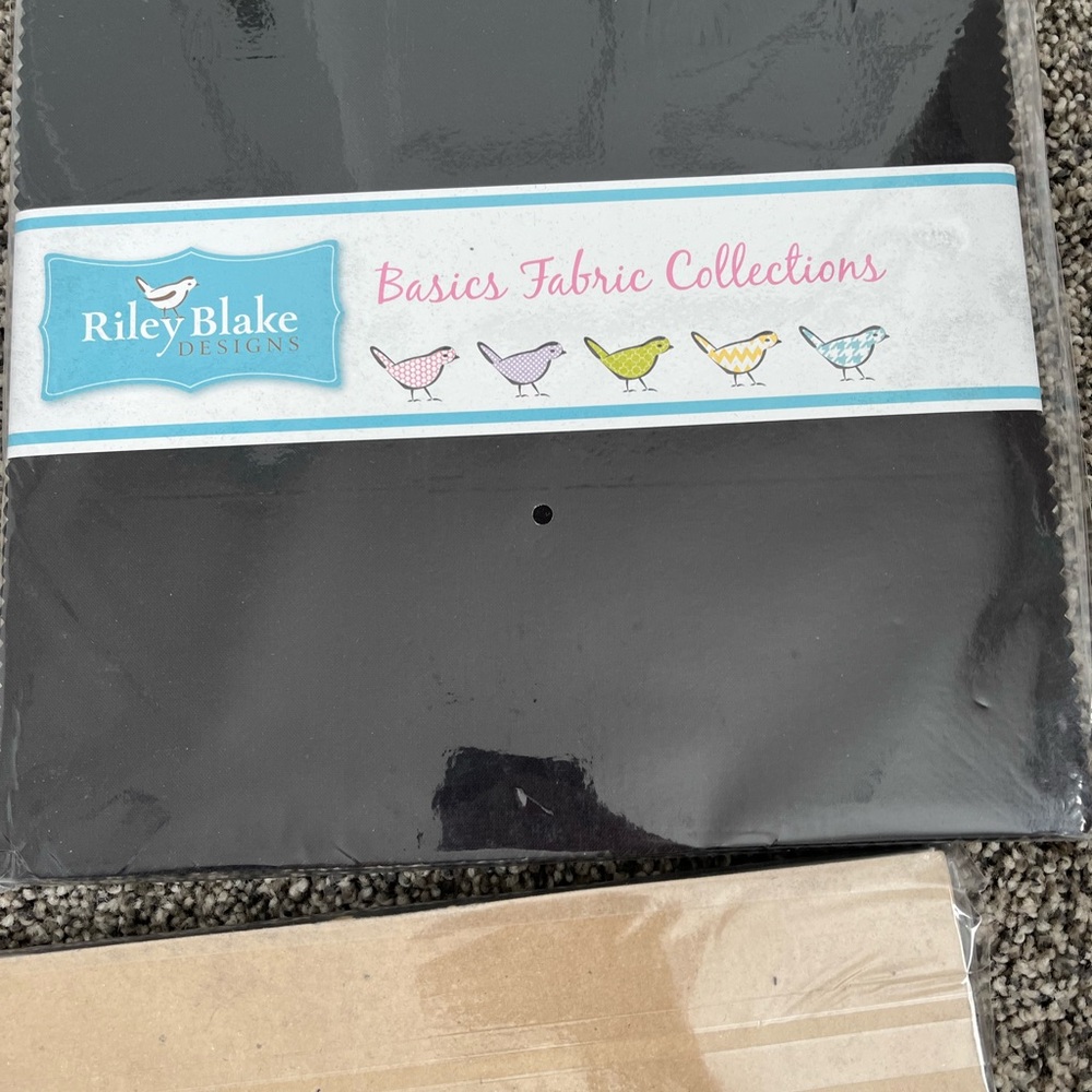 Riley Blake Black Fabric 10 Inch Stacker for Sewing/Quilting